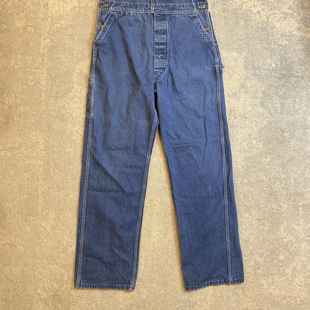 Big Smith Overalls Mens 40x32 Blue Denim Bib Made In USA Workwear Carpenter - Picture 6 of 13